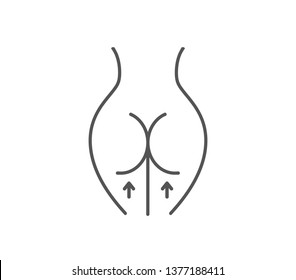 Woman Buttocks Vector. Woman Buttock Surgery. Female Body Surgery Vector Design.  Buttocks Lifting Vector.  Body Lifting Surgery. Body Lifting Vector Design 