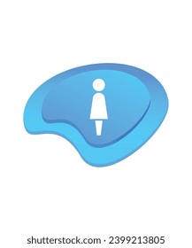 icono del botón mujer, mejor icono plano del vector.