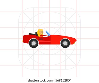 Woman in Cabriolet Icon