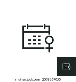 Woman calendar icon isolated on white background. Vector illustrations are made with vector-based software, not AI generated results.