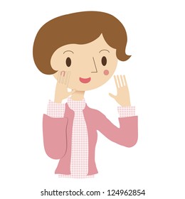 Woman calling