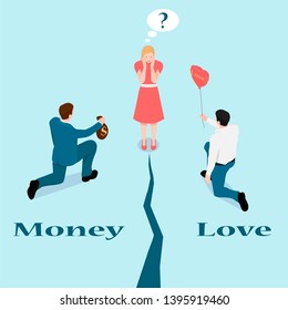 A woman can not choose a man. Difficult romantic choice: rich or man with love?