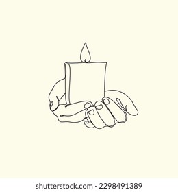 Woman and candle in