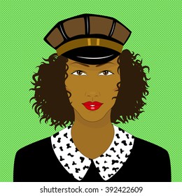 the woman in the cap from the comics