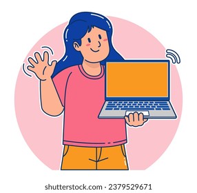 a Woman carrying a laptop
