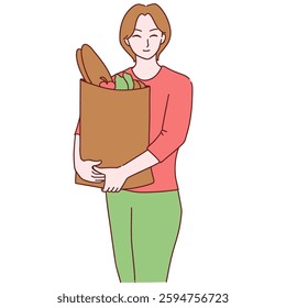 a woman carrying a shopping bag