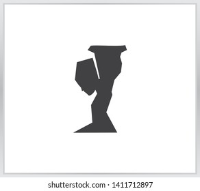 Woman carrying a vessel of water. egyptian silhouette icon