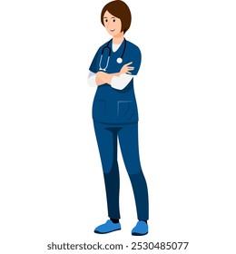 woman cartoon Asian character modern style avatar for social media, website, app, brochure, flyer and presentation design, etc.