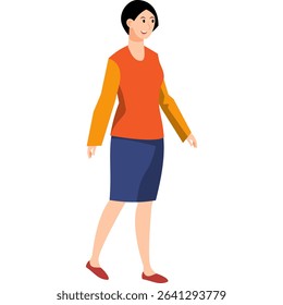 woman cartoon Asian character modern style avatar for social media, website, app, brochure, flyer and presentation design, etc.