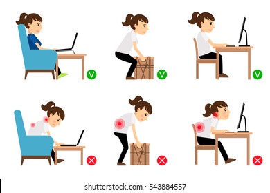 Female Back Posture Stock Illustrations, Images & Vectors ...