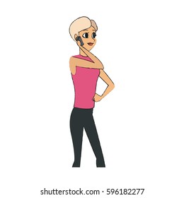woman cartoon icon
