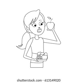woman cartoon icon 
