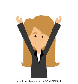 woman cartoon icon image 