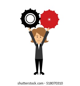 woman cartoon icon image 