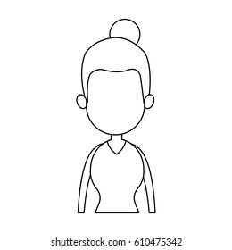woman cartoon icon image 