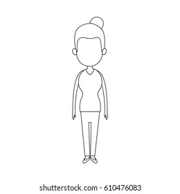 woman cartoon icon image 