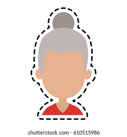 woman cartoon icon image 