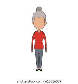 woman cartoon icon image 