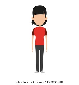 Woman cartoon isolated