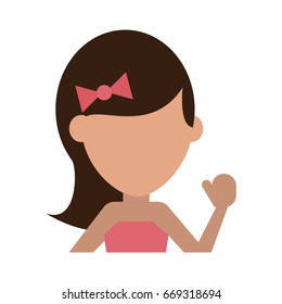 woman cartoon isolated casual