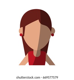woman cartoon isolated casual