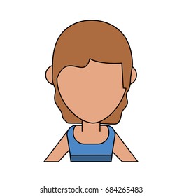 woman cartoon isolated casual