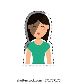 Woman cartoon isolated icon vector illustration graphic design