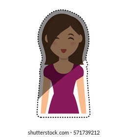 Woman cartoon isolated icon vector illustration graphic design