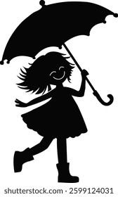  Woman cartoon Silhouette Vector icon