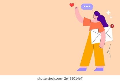 woman cartoon vector illustration of a loving couple shopping with a mail , and fashion in silhouette art