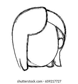 woman cartoon young portrait character female