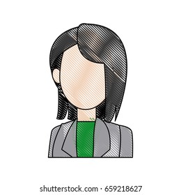 woman cartoon young portrait character female