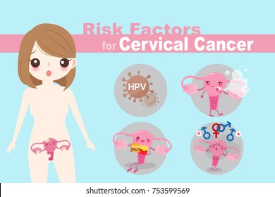 mujer con cáncer cervical de fondo azul