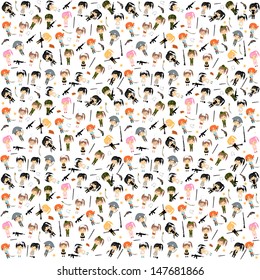 Woman Character Background - Vector