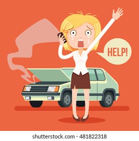 1,143 Car trouble cartoon Images, Stock Photos & Vectors | Shutterstock