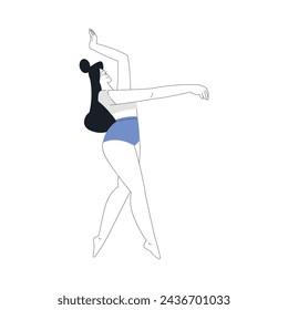Woman Character Dance Happily at Beach Party Vector Illustration