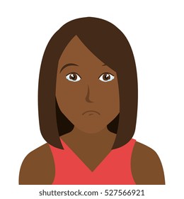 woman character facial expression
