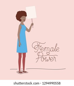 woman character with feminist message