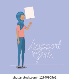 woman character with feminist message