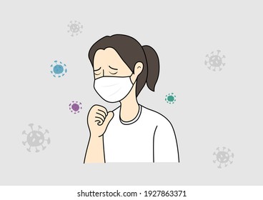 Pelea de personajes femeninos con la enfermedad del Coronavirus. Enfermedad del Coronavirus, Covid-19. Ilustración vectorial.