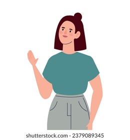 woman character isolated illustration design