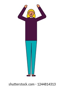 woman character on white background