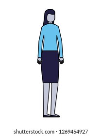 woman character on white background