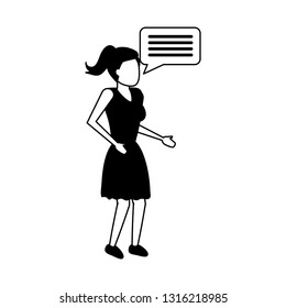 woman character speech bubble