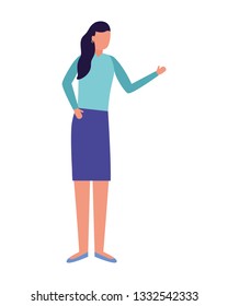 woman character standing
