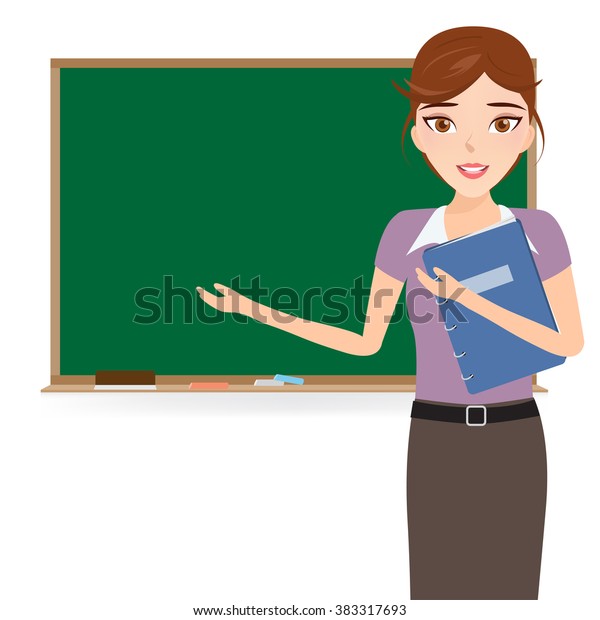 Woman Character Teacher School Stock Vector (Royalty Free) 383317693 ...