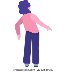 Woman character vector girl shock expression icon