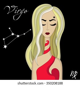 Woman character - zodiac sign virgo.