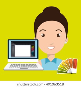 woman chart color pc