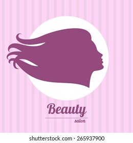 Woman chat vector logo design template. Girl silhouette - cosmetics, beauty, health & spa, fashion themes. Creative icon.